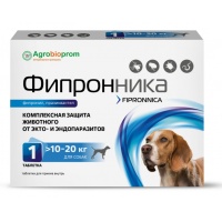Фипронника таблетки для собак массой 10-20 кг, 1 таб.