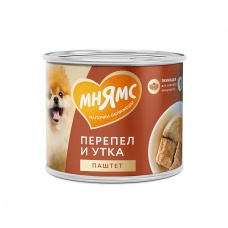 Мнямс консервы для собак Сильный иммунитет, паштет из утки и перепела