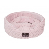 PINKAHOLIC Лежак для животных круглый с косточкой "Arctic Bed", розовый
