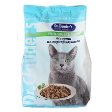 Dr. Cluader's cухой корм с МОРЕПРОДУКТАМИ для кошек, 400 г