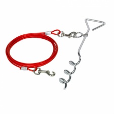 DUVO+ Штырь винтовой для привязи животных с тросом 40см (4,5м)