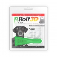 Рольф Клуб 3D капли от блох для собак от 40 до 60 кг (1 пип/уп)