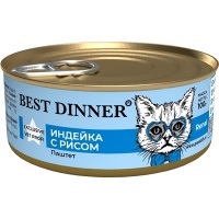 Best Dinner Exclusive Vet Profi Renal консервы для кошек паштет Индейка с рисом