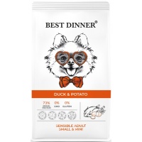Best Dinner Sensible Small&Mini сухой корм для собак мел. пород Утка и картофель