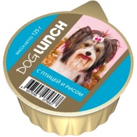 Dog Lunchконсервы для собак крем-суфле Птица с рисом