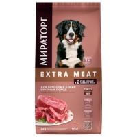 Мираторг EXTRA MEAT сухой корм для взр. собак кр. пород с Говядиной Black Angus