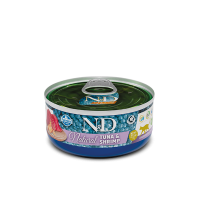 Farmina N&D CAT NATURAL влажный корм для кошек тунец с креветкой, 70 г