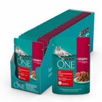 Purina One консервы для кошек говядина морковь
