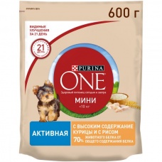 Purina One Mini сухой корм для щенков курица рис