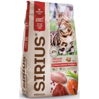 Sirius сухой корм для кошек Мясной рацион