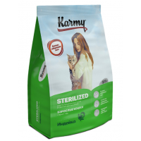 Karmy Sterilized сухой корм для стерилизованных кошек и кастрированных котов с индейкой